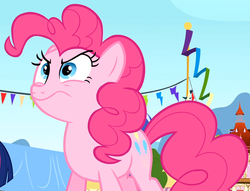 Size: 1223x933 | Tagged: safe, screencap, pinkie pie, g4, pinkie pride, female, reaction image, solo