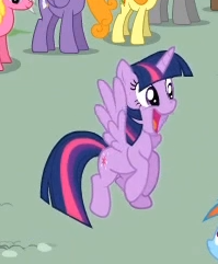 Size: 199x241 | Tagged: safe, screencap, twilight sparkle, alicorn, pony, g4, pinkie pride, animation error, cute, female, mare, reaction image, smiling, solo, twilight sparkle (alicorn)