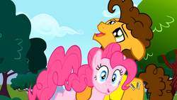 Size: 1920x1080 | Tagged: safe, screencap, cheese sandwich, pinkie pie, g4, pinkie pride, hape, hug