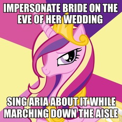 Size: 600x600 | Tagged: safe, princess cadance, queen chrysalis, a canterlot wedding, g4, my little pony: friendship is magic, advice meme, exploitable meme, meme