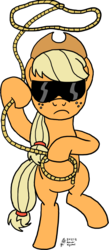 Size: 782x1800 | Tagged: safe, artist:mkogwheel, applejack, earth pony, pony, g4, bipedal, female, gangnam style, lasso, mare, newbie artist training grounds, simple background, solo, sunglasses, transparent background