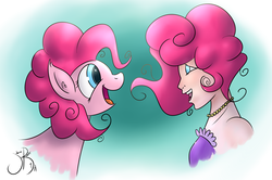 Size: 4000x2653 | Tagged: safe, artist:jorobro, pinkie pie, human, g4, duo, human ponidox, humanized