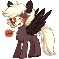 Size: 633x632 | Tagged: safe, artist:sharkmochi, oc, oc only, pegasus, pony, non-mlp oc, ponified, solo