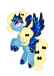 Size: 1700x2400 | Tagged: safe, artist:rem-ains, oc, oc only, oc:blue peleide, butterfly, original species, butterfly wings, simple background, solo, transparent background