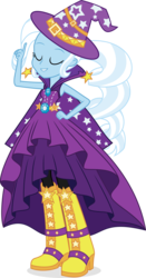 Size: 3300x6305 | Tagged: safe, artist:ambassad0r, trixie, equestria girls, g4, rainbow rocks, absurd resolution, clothes, dress, female, hand on hip, simple background, solo, transparent background, vector