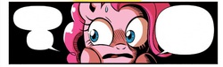 Size: 611x186 | Tagged: safe, artist:brenda hickey, edit, idw, pinkie pie, spike, friends forever #12, g4, my little pony: friends forever, spoiler:comic, blank, comic, cropped, exploitable, preview, scared, sweat