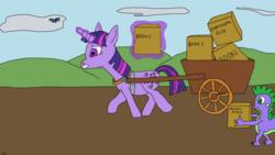 Size: 4096x2304 | Tagged: safe, artist:roxor128, rainbow dash, spike, twilight sparkle, pony, g4, 1000 hours in ms paint, ms paint
