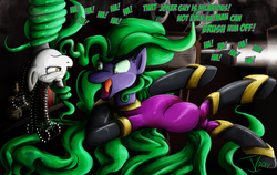 Size: 1200x759 | Tagged: safe, artist:jamescorck, mane-iac, oc, oc:movie slate, g4, batman, hung upside down, tumblr, upside down