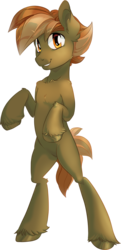 Size: 900x1859 | Tagged: safe, artist:pyoo-kee-pony, button mash, pony, g4, bipedal, looking at you, male, older, rearing, simple background, smiling, solo, teenager, transparent background, unshorn fetlocks