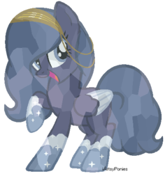 Size: 431x457 | Tagged: safe, artist:iartsyponies, oc, oc only, crystal pony, pegasus, pony, solo