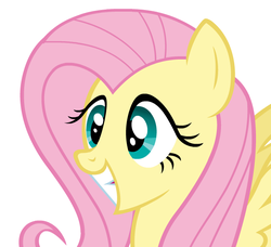 Size: 629x574 | Tagged: safe, artist:themightyshizam, fluttershy, g4, female, smiling, solo
