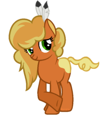 Size: 591x679 | Tagged: safe, artist:auroraskies11, oc, oc only, oc:wildflower, hybrid, bisony, offspring, parent:braeburn, parent:little strongheart, parents:braeheart, solo