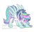 Size: 1024x946 | Tagged: dead source, safe, artist:zowiestardust-mlp, oc, oc only, oc:glitter glam, pegasus, pony, ear fluff, grin, looking at you, smirk, solo, sparkles, spread wings, watermark, wingding eyes