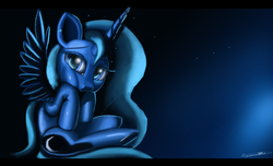 Size: 8640x5237 | Tagged: safe, artist:auroriia, princess luna, g4, absurd resolution, female, looking at you, solo