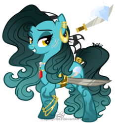 Size: 1024x1101 | Tagged: safe, artist:lunarahartistry, oc, oc only, oc:bloo lagoon, earth pony, pony, female, mare