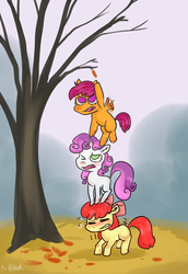 Size: 1240x1800 | Tagged: safe, artist:puffpink, apple bloom, scootaloo, sweetie belle, g4, cutie mark crusaders