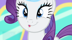 Size: 1280x720 | Tagged: source needed, useless source url, safe, screencap, rarity, pony, unicorn, g4, rarity takes manehattan, 8^y, cute, cute face, female, mare, open mouth, raribetes