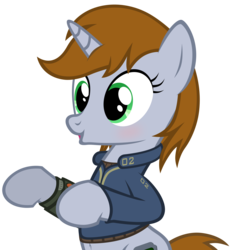 Size: 4160x4500 | Tagged: safe, artist:mrlolcats17, oc, oc only, oc:littlepip, pony, unicorn, fallout equestria, :o, absurd resolution, belly button, bipedal, blushing, clothes, cute, fanfic, fanfic art, female, jumpsuit, mare, open mouth, pipabetes, pipbuck, show accurate, simple background, smiling, solo, transparent background, vault suit, vector