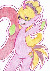 Size: 1599x2262 | Tagged: safe, artist:theblackxion, oc, oc only, oc:brave star, pony, unicorn, solo, traditional art, tube