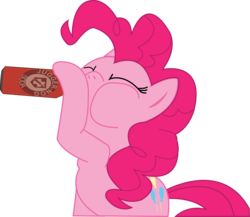 Size: 3583x3115 | Tagged: safe, artist:fluttershy750, pinkie pie, g4, female, high res, simple background, soda, solo, transparent background, vector