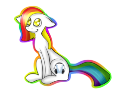 Size: 1024x768 | Tagged: safe, artist:furqueen, oc, oc only, oc:tei, rainbow hair, simple background, solo, transparent background