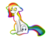Size: 1024x768 | Tagged: safe, artist:furqueen, oc, oc only, oc:tei, rainbow hair, simple background, solo, transparent background