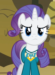 Size: 579x789 | Tagged: safe, screencap, rarity, pony, filli vanilli, g4, my little pony: friendship is magic, clothes, costume, female, reaction image, solo