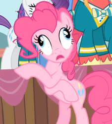 Size: 447x495 | Tagged: safe, screencap, big macintosh, pinkie pie, rarity, earth pony, pony, filli vanilli, g4, season 4, cropped, derp, female, insanity, male, mare, open mouth, reaction image, solo focus, stallion
