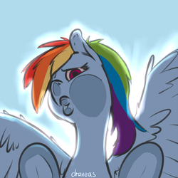 Size: 900x900 | Tagged: safe, artist:draneas, rainbow dash, g4, against glass, female, solo