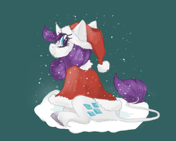 Size: 1280x1024 | Tagged: safe, artist:sleighfax, rarity, g4, clothes, female, snow, snowfall, solo