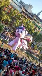 Size: 539x960 | Tagged: safe, twilight sparkle, alicorn, pony, g4, balloon, chile, female, irl, mare, parade balloon, photo, twilight sparkle (alicorn)