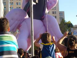 Size: 960x720 | Tagged: safe, twilight sparkle, alicorn, pony, g4, balloon, butt, chile, female, irl, mare, parade, parade balloon, photo, plot, twilight sparkle (alicorn)