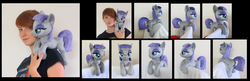 Size: 1855x601 | Tagged: safe, artist:fireflytwinkletoes, maud pie, human, g4, filly, irl, irl human, photo, plushie, shoulder pony