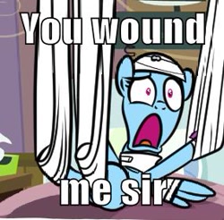 Size: 285x281 | Tagged: safe, rainbow dash, g4, injured, meme, reaction image