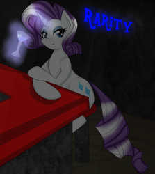 Size: 1249x1401 | Tagged: safe, artist:fourze-pony, rarity, g4, bar, classy, drink, martini, neon, shading