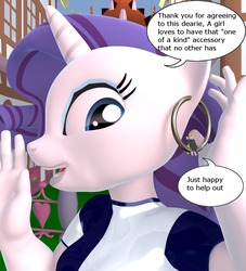 Size: 1000x1103 | Tagged: safe, artist:nobody25445, rarity, anthro, g4, 3d, micro