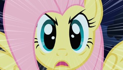 Size: 1243x711 | Tagged: safe, fluttershy, g4, death stare, stare