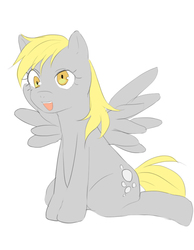 Size: 700x900 | Tagged: safe, artist:kona1025, derpy hooves, pegasus, pony, g4, female, mare, pixiv, solo