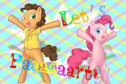 Size: 900x600 | Tagged: safe, artist:kona1025, cheese sandwich, pinkie pie, g4, pixiv