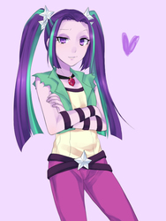 Size: 600x800 | Tagged: safe, artist:kona1025, aria blaze, equestria girls, g4, my little pony equestria girls: rainbow rocks, female, pixiv, solo