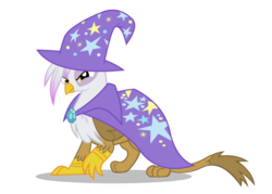 Size: 700x500 | Tagged: safe, artist:mixermike622, gilda, griffon, g4, accessory swap, female, smirk, solo, the great and powerful
