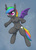 Size: 500x700 | Tagged: safe, artist:drjavi, rainbow dash, bat pony, anthro, g4, barbie doll anatomy, bat ponified, breasts, featureless breasts, female, solo