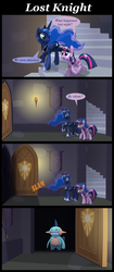 Size: 1450x3460 | Tagged: safe, artist:evil-dec0y, princess luna, twilight sparkle, alicorn, marshtomp, pony, g4, 4koma, comic, female, mare, pokémon, twilight sparkle (alicorn)