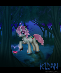 Size: 1000x1200 | Tagged: safe, artist:thekidan, oc, oc only, flower, forest, magic, solo