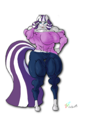 Size: 900x1200 | Tagged: safe, artist:downgrade101, twilight velvet, anthro, g4, breasts, busty twilight velvet, female, muscles, my muscle pony, overdeveloped muscles, simple background, solo, transparent background