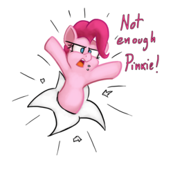 Size: 2000x2000 | Tagged: safe, artist:impcjcaesar, pinkie pie, g4, female, fourth wall, high res, simple background, solo, transparent background