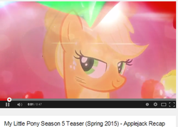 Size: 647x464 | Tagged: safe, applejack, g4, teaser, youtube, youtube link