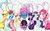 Size: 2000x1250 | Tagged: safe, artist:riouku, applejack, fluttershy, pinkie pie, rainbow dash, rarity, seabreeze, twilight sparkle, alicorn, breezie, pony, g4, it ain't easy being breezies, my little pony: friendship is magic, applebreezie, breezie pie, breeziefied, female, flutterbreez, mane six, mare, rainbow breez, rarbreez, species swap, twilight breezie, twilight sparkle (alicorn)