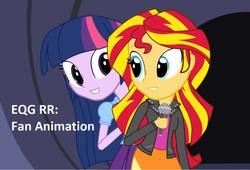 Size: 1097x744 | Tagged: safe, artist:xenstroke, sunset shimmer, twilight sparkle, equestria girls, g4, my little pony equestria girls: rainbow rocks, 2d animation, animated at source, flash, humanized, twilight sparkle (alicorn), youtube link