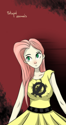 Size: 1000x1900 | Tagged: safe, artist:ask-dreamlight, fluttershy, human, g4, female, humanized, solo